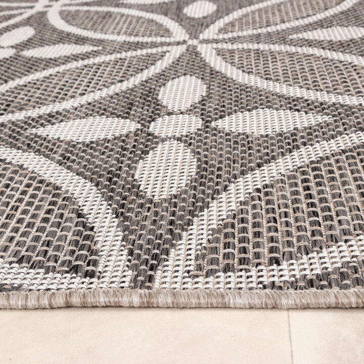 In- & Outdoor Teppich - Summer Pattern Grau