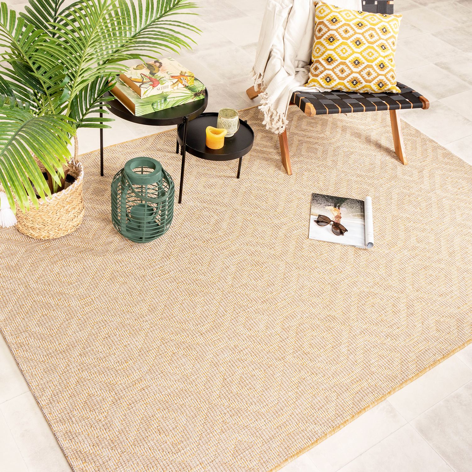 In- & Outdoor Teppich - Summer Retro Gelb