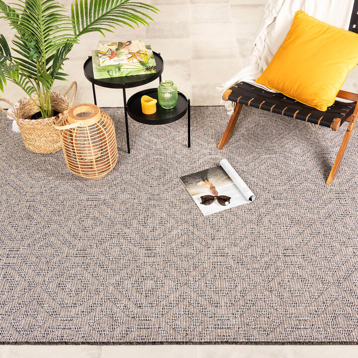 In- & Outdoor Teppich - Summer Retro Grau