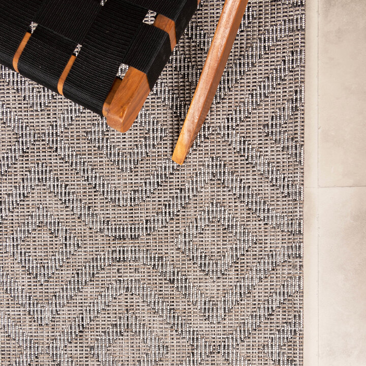 In- & Outdoor Teppich - Summer Retro Grau