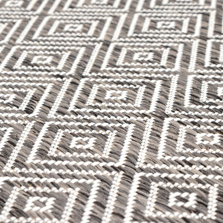 In- & Outdoor Teppich - Summer Tile Grau
