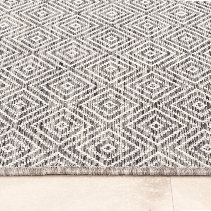 In- & Outdoor Teppich - Summer Tile Hellgrau