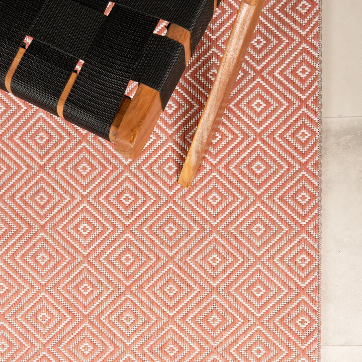 In- & Outdoor Teppich - Summer Tile Rosa