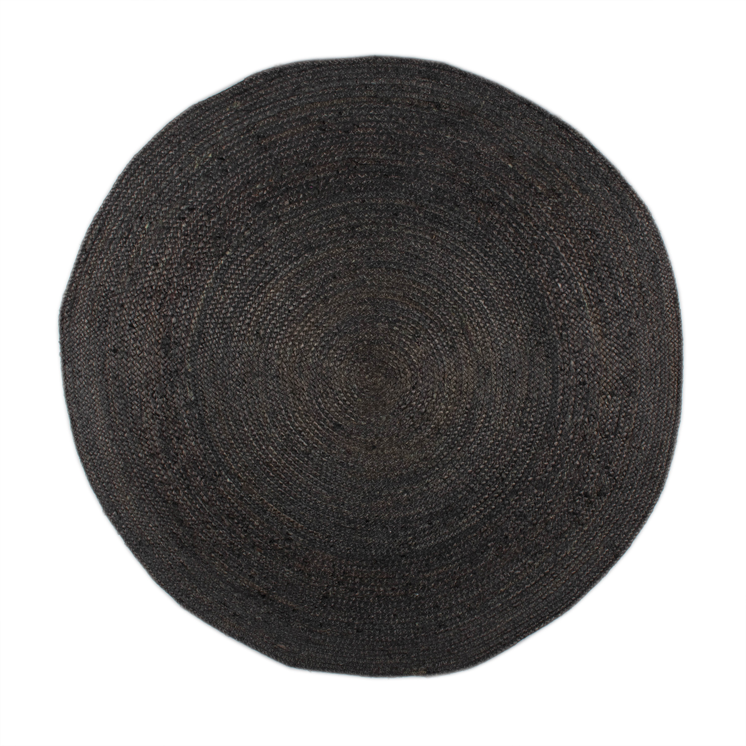 Jute Teppich Rund - Fair Schwarz - sfeer