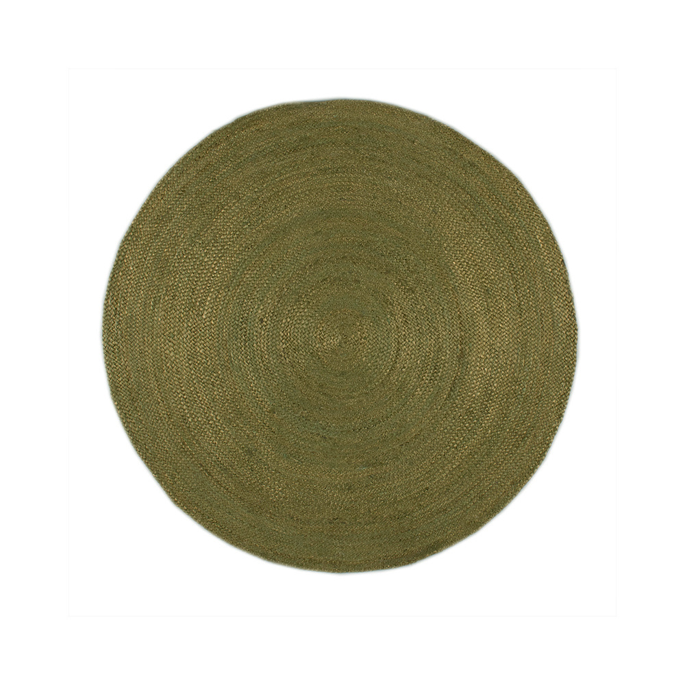 Jute Teppich Rund - Fair Grün - sfeer