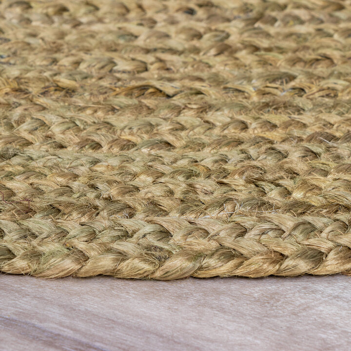 Jute Teppich Rund - Fair Grün
