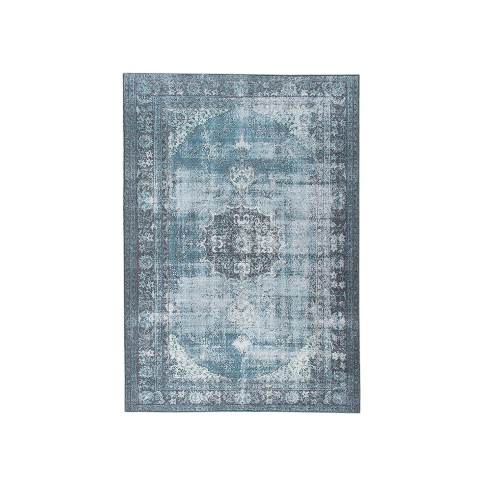 Teppich Vintage - Estate Medaillon Blau Grün - sfeer