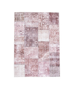 Patchwork Teppich - Lago Rot Rosa