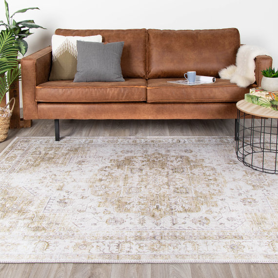 FRAAI | Home & Living Teppich Vintage - Lago Grün Creme
