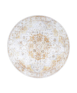 Teppich Vintage Rund - Lago Gelb