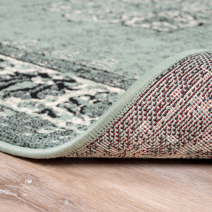 Teppich Vintage - Wonder Grün Schwarz