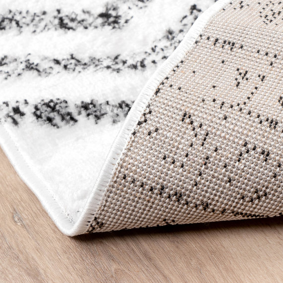 FRAAI | Home & Living Skandinavische Teppich - Scandi Noak Schwarz Weiß