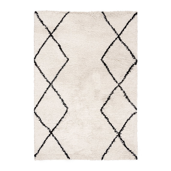 FRAAI | Home & Living Teppich Hochflor - Sensa Double Creme Schwarz