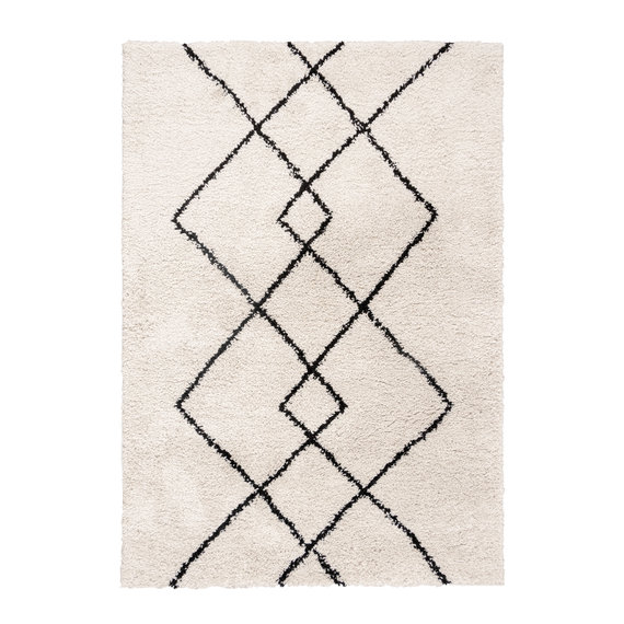 FRAAI | Home & Living Teppich Hochflor - Sensa Pair Creme Schwarz