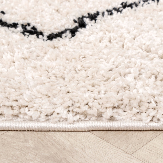 FRAAI | Home & Living Teppich Hochflor - Sensa Pair Creme Schwarz