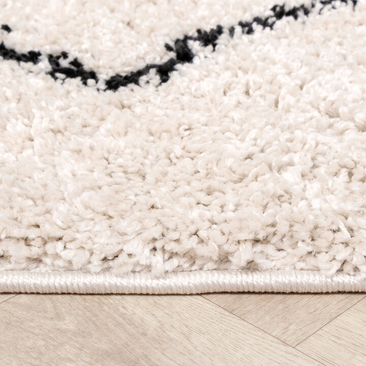 Teppich Hochflor - Sensa Pair Creme Schwarz