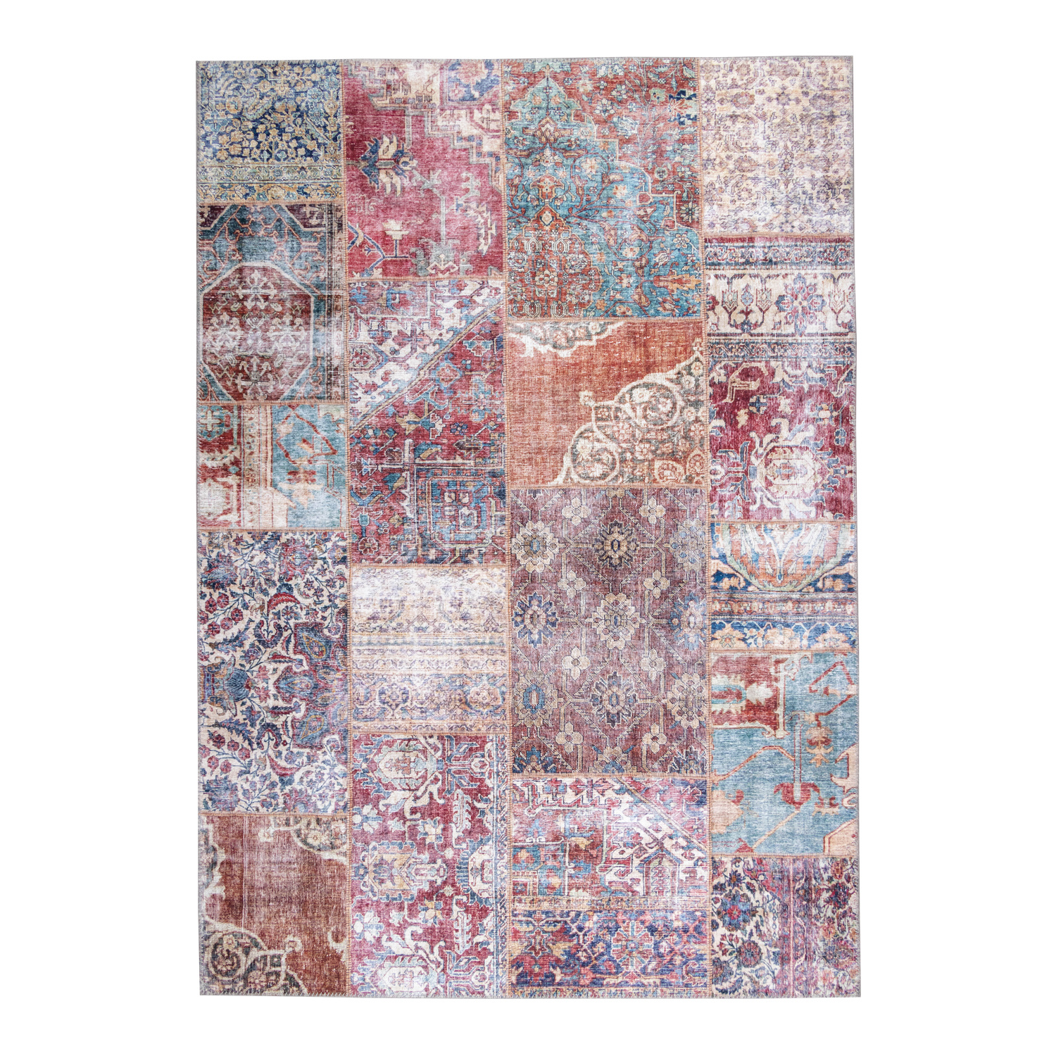 Teppich Patchwork - Azara Rot - sfeer