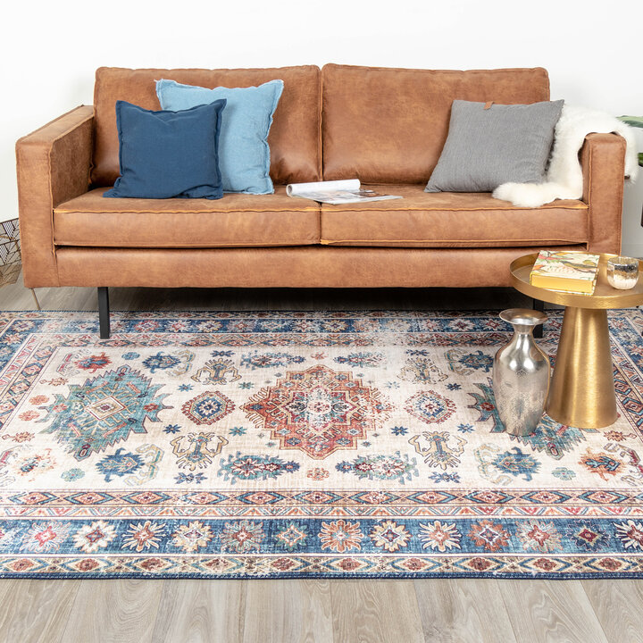 Teppich Vintage - Azara Yasmin Hellblau