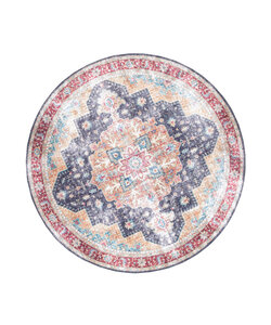 Teppich Vintage Rund - Azara Blau Rot