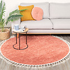 Teppich Hochflor Rund - Lofty Fringe Orange Rosa - thumbnail