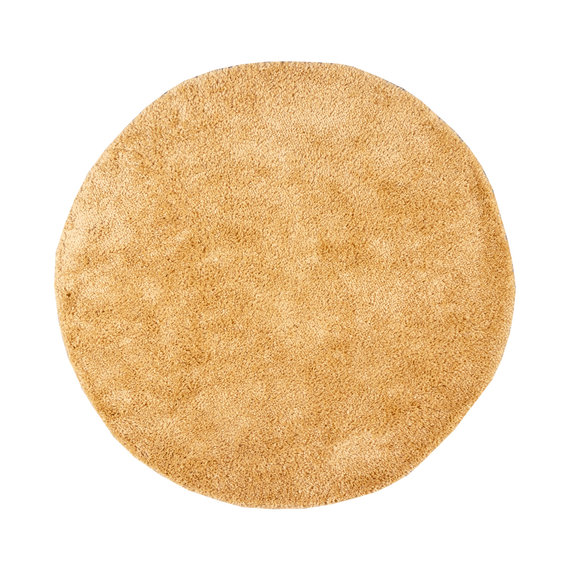 FRAAI | Home & Living Teppich Hochflor Rund - Lofty Ockergelb