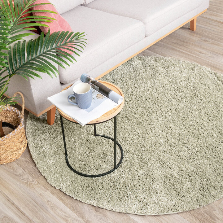 Teppich Hochflor Rund - Lofty Mint