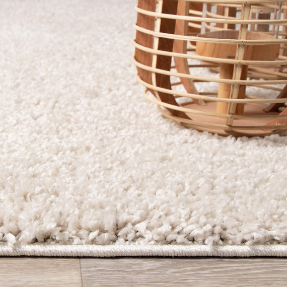 FRAAI | Home & Living Teppich Hochflor - Lofty Creme Weiß