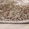 Hochflor Teppich Rund - Glazy Taupe Braun - thumbnail 4