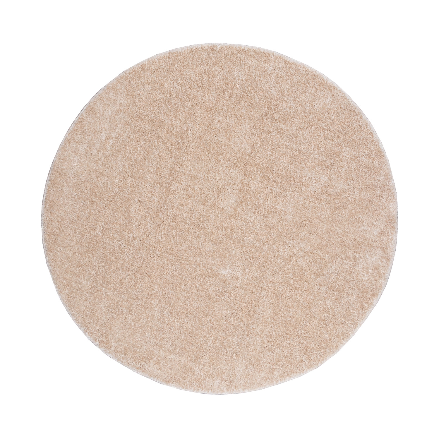 Hochflor Teppich Rund - Glazy Beige Creme - sfeer