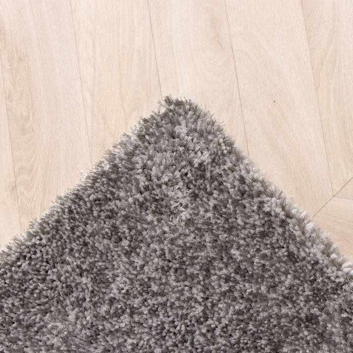 Hochflor Teppich - Glazy Hellgrau