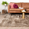 Hochflor Teppich - Glazy Taupe Braun - thumbnail