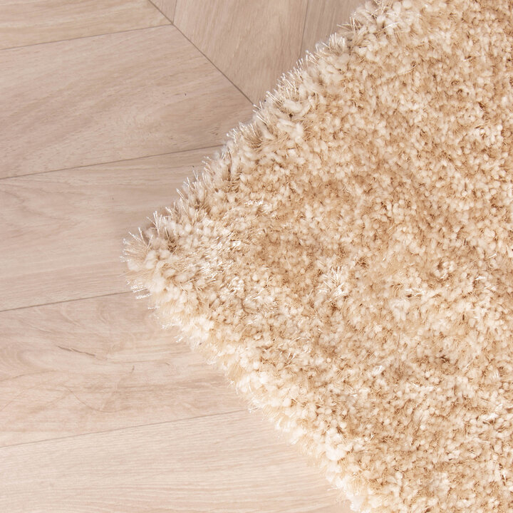 Hochflor Teppich - Glazy Beige Creme