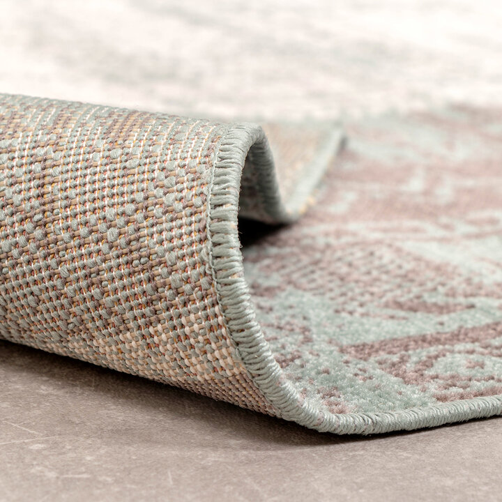 Teppich Vintage - Spring Patchwork Grün Grau