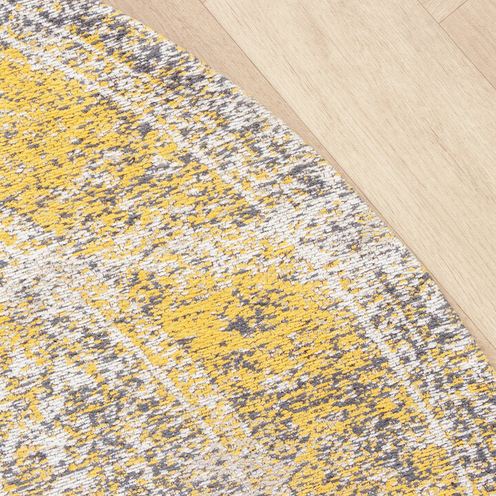 Teppich Vintage Rund - Admire Gelb