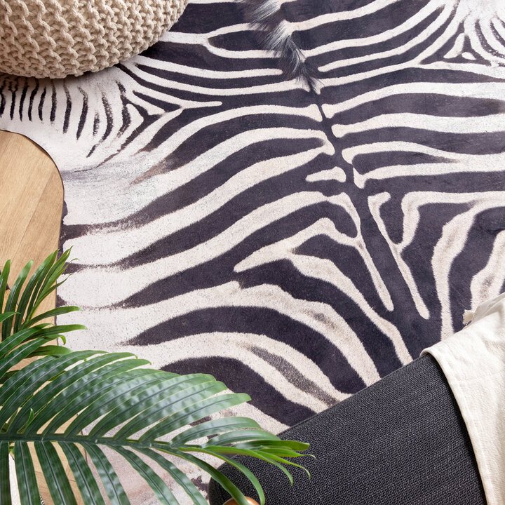 Zebrafell - Bovine Schwarz Weiß