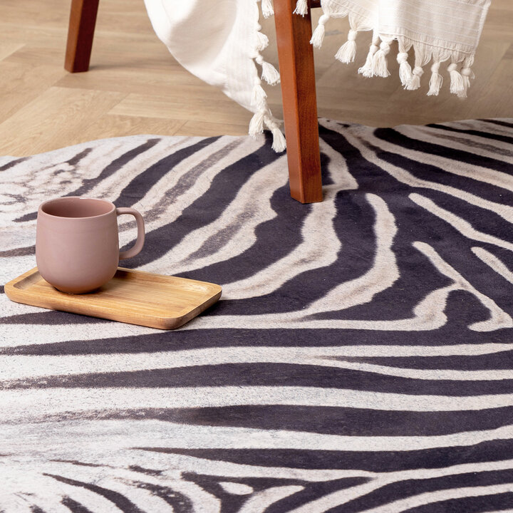 Zebrafell - Bovine Schwarz Weiß