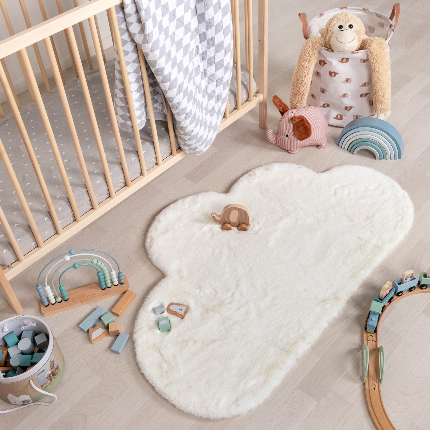 Kinderteppich - Huggy Wolke Weiß