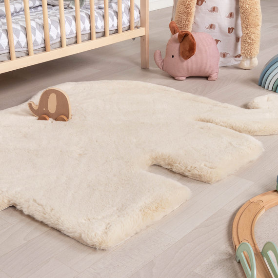 FRAAI | Home & Living Kinderteppich - Huggy Elefant Creme