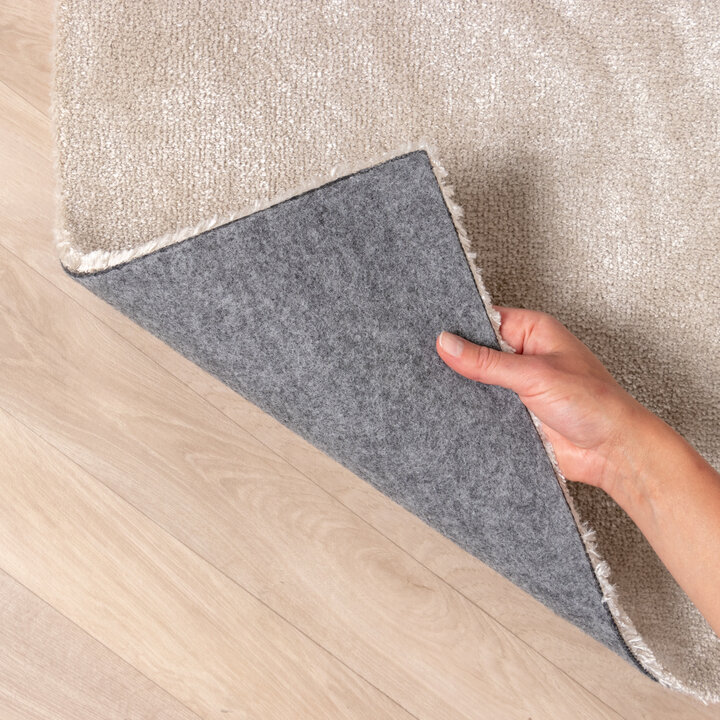 Waschbarer Viskose Teppich Rund - Vive Creme