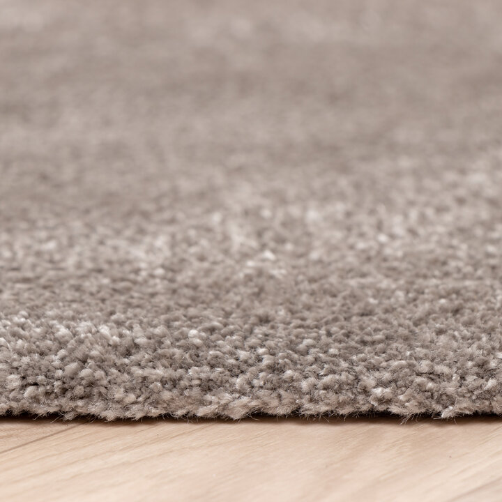 Waschbarer Viskose Teppich Rund - Vive Taupe