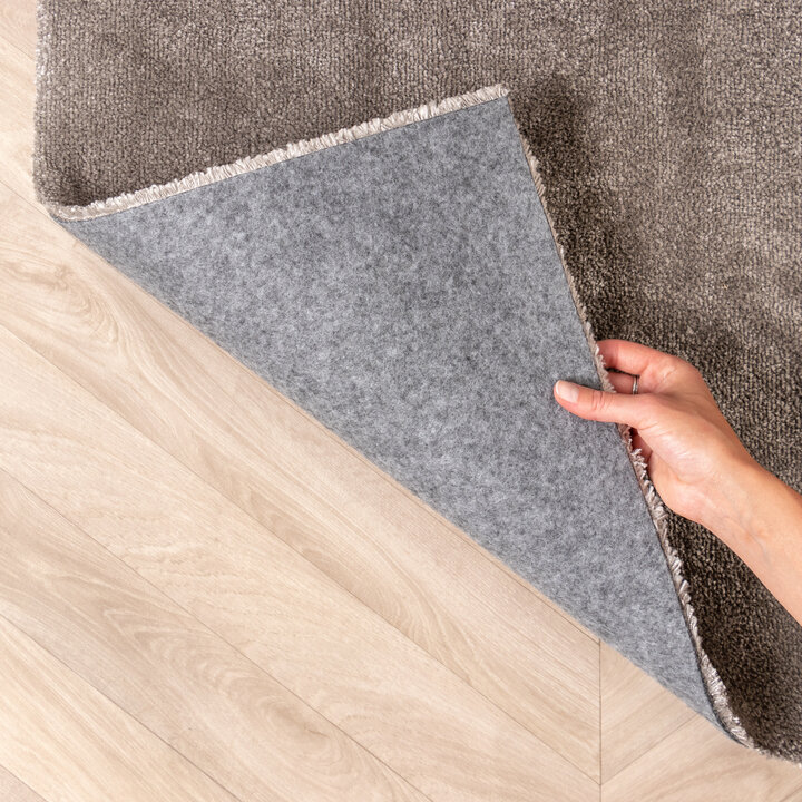 Waschbarer Viskose Teppich Rund - Vive Taupe
