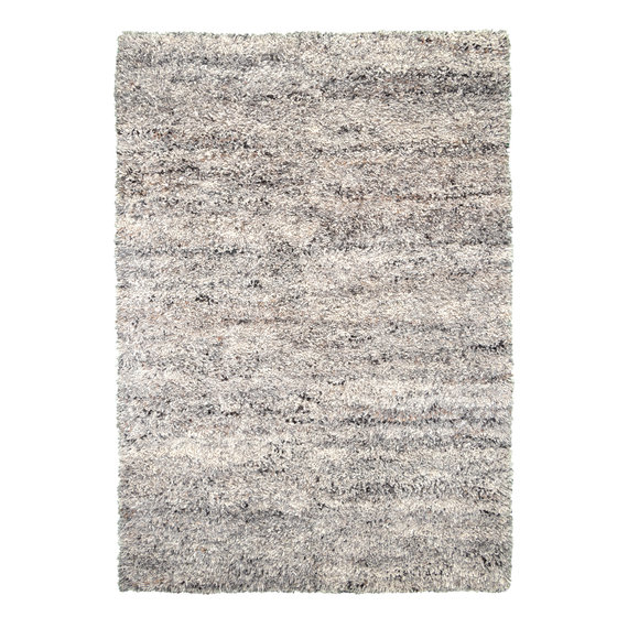 FRAAI | Home & Living Hochflor Wollteppich - Royal Hellgrau/Meliert