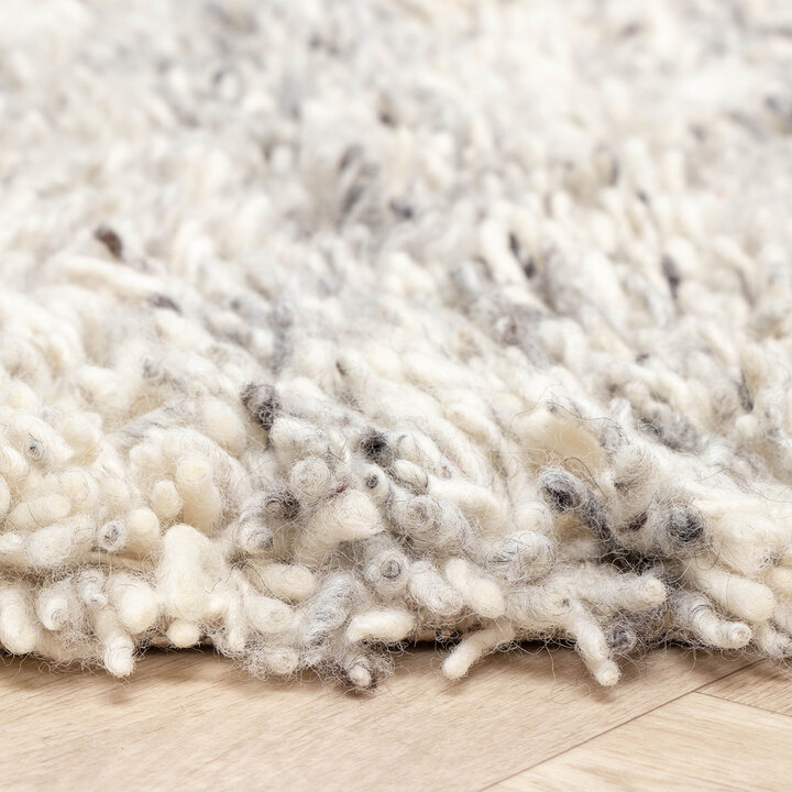 Hochflor Wollteppich - Royal Creme Grau