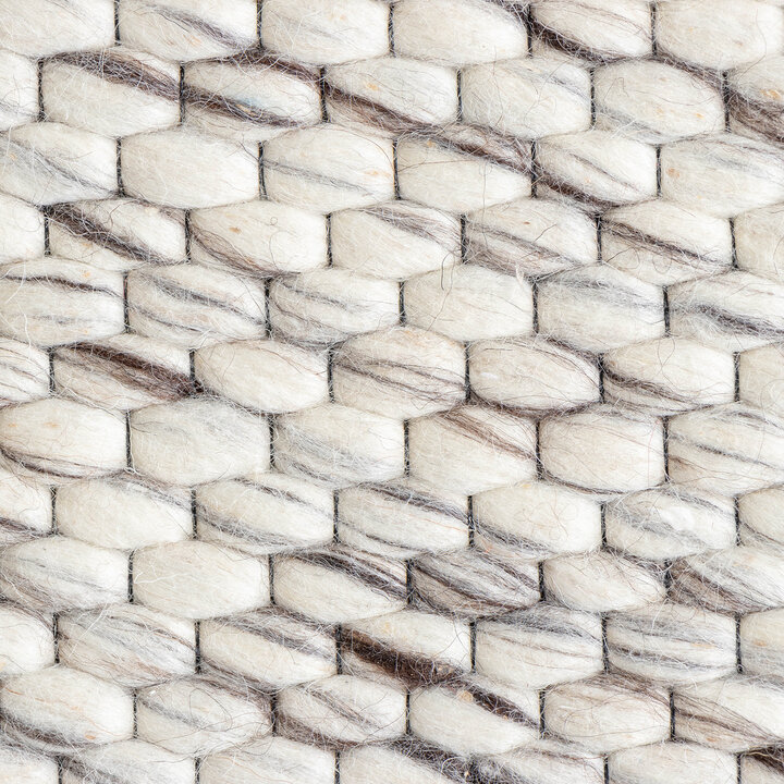 Wollteppich - Melange Creme Meliert