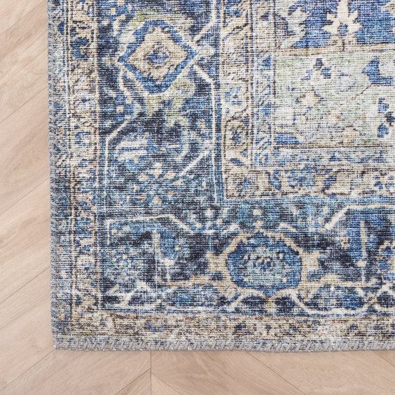 FRAAI | Home & Living Teppich Vintage - Lugan Taupe Blau