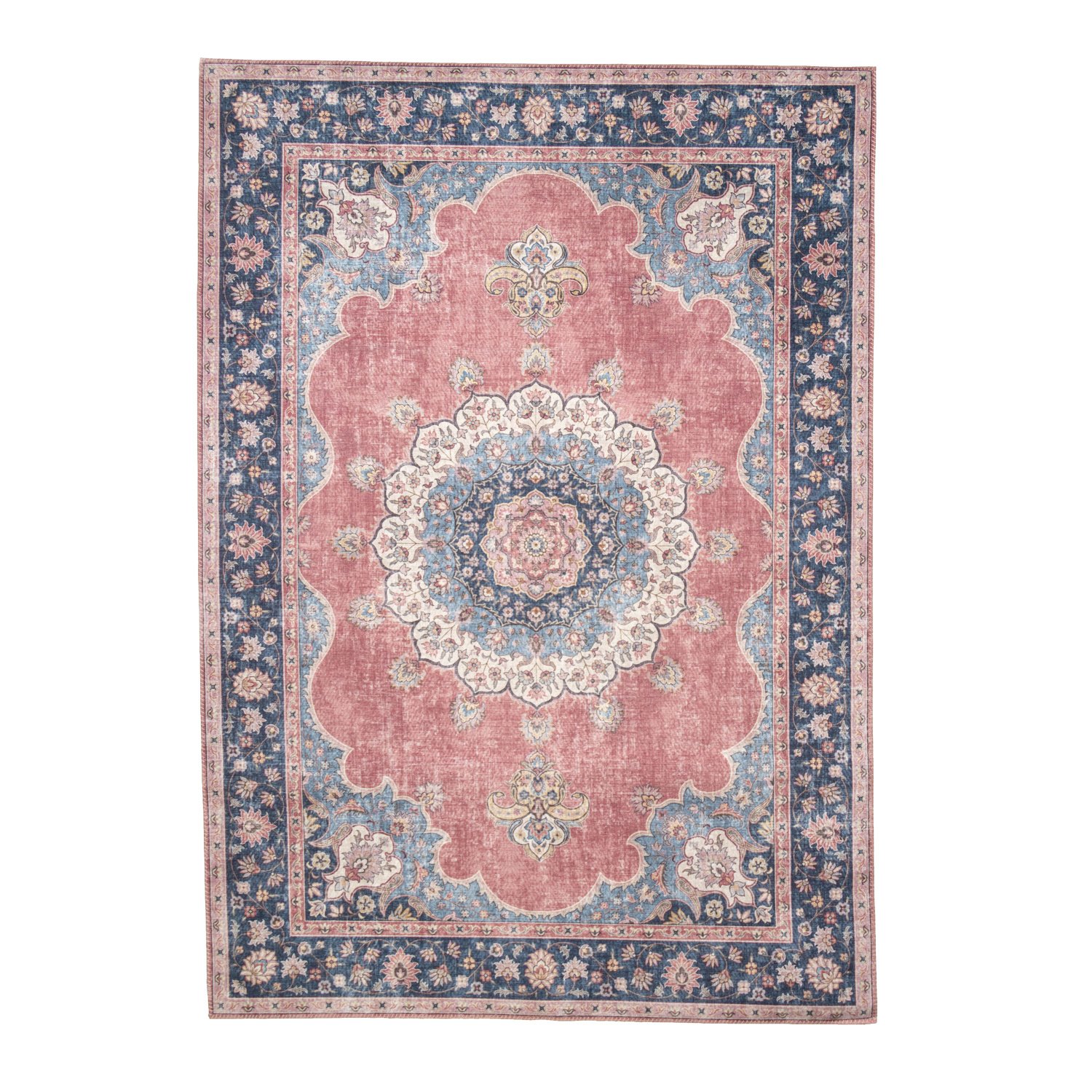 Teppich Vintage - Lily Medaillon Rot Rosa - sfeer