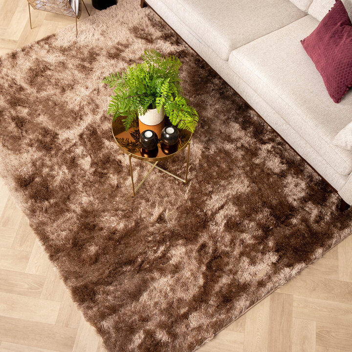 Hochflor Teppich - Glorious Taupe