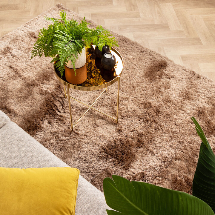 Hochflor Teppich - Glorious Taupe