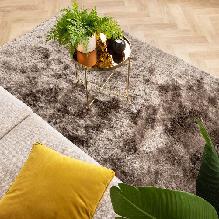 Hochflor Teppich - Glorious Silber Grau