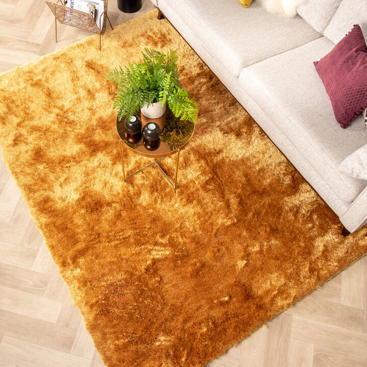 Hochflor Teppich - Glorious Gold Gelb
